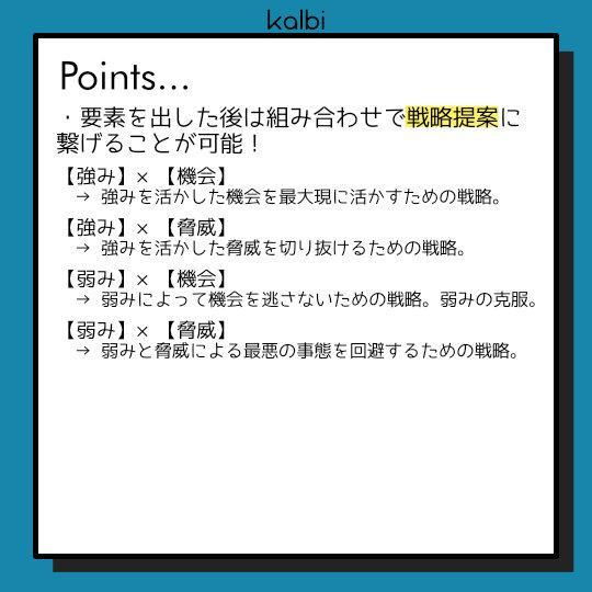 SWOT分析法 - ポイント